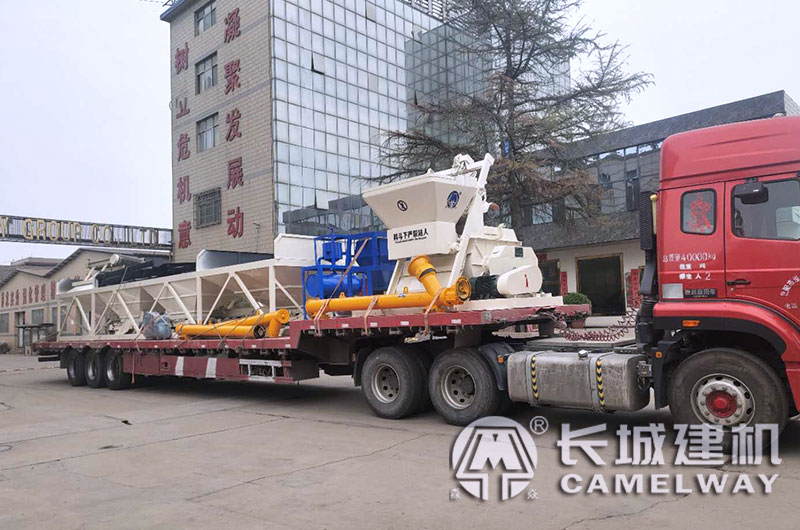 長城建機750型攪拌機發(fā)貨現(xiàn)場