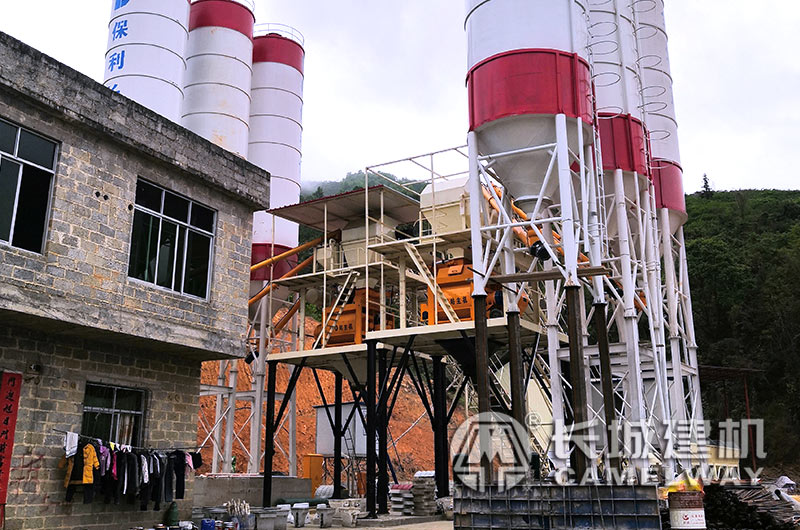 每天6000立方的混凝土攪拌站設(shè)備實(shí)景