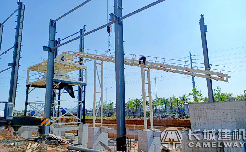 海南120PC攪拌站安裝現(xiàn)場(chǎng)