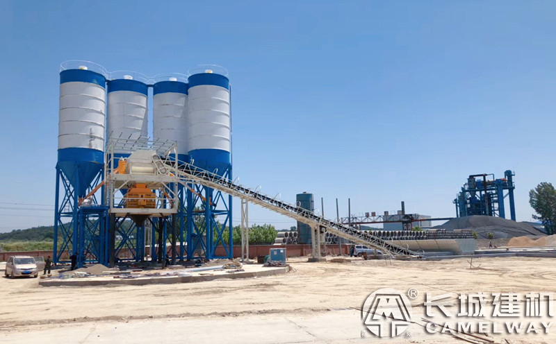 長城建機(jī)三立攪拌站-hzs180站建站完成